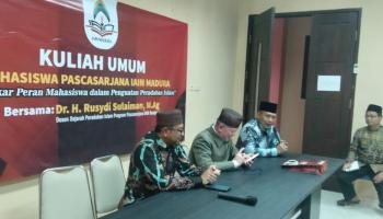 Dekan FDKI IAIN SAS Babel Jadi Narasumber di Kuliah Umum Pascasarjana IAIN Madura