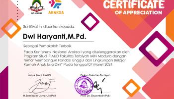 Dosen Muda Prodi PIAUD Terpilih Pemakalah Terbaik Di konferensi Araksa I