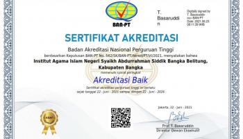 IAIN SAS Babel Raih Predikat Akreditasi Baik dari Badan Akreditasi Nasional Perguruan Tinggi (BAN-PT)