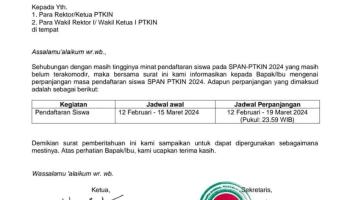 Kabar Gembira! Pendaftaran SPAN-PTKIN Diperpanjang Hingga 19 Maret 2024