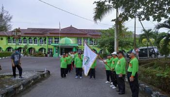 Keluarga Besar IAIN SAS Babel Sambut HAB Kemenag RI Ke-77 Dengan Jalan Santai