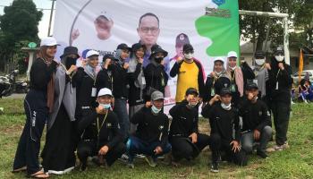 Kolaborasi dengan Mahasiswa KKN, Warga Desa Keretak Atas Ikut Jalan Santai bersama Bupati Bangka Tengah