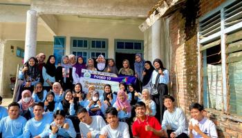 Mahasiswa KKN-MB Desa Bedengung Kedatangan Tamu dari Posko 09 Desa Nadung