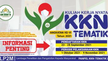 Pendaftaran KKN Tematik Angkatan Ke-6 Tahun 2021