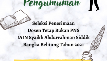 Pengumuman Seleksi Dosen Tetap Bukan PNS Tahun 2021
