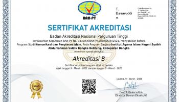 Prodi KPI FDKI IAIN SAS Bangka Belitung Raih Akreditasi B dari BAN-PT