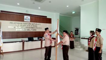 Rektor IAIN SAS Babel Lepas Kontingen Pramuka PWN - PTK Ke- XVI Gorontalo