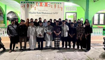 Satukan Seluruh Elemen Masyarakat, Mahasiswa KKN IAIN SAS Babel Gelar Peringatan Maulid Nabi
