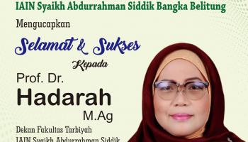 Selamat dan Sukses Kepada Prof. Dr. Hadarah, M.Ag sebagai Guru Besar di Bidang Ilmu Tasawuf Akhlak
