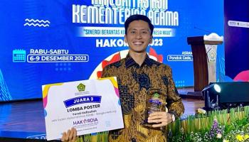 Yandi Hafizallah Dosen IAIN SAS Babel Raih Juara Lomba Desain Grafis (Poster) Hakordia Tingkat Nasional 2023