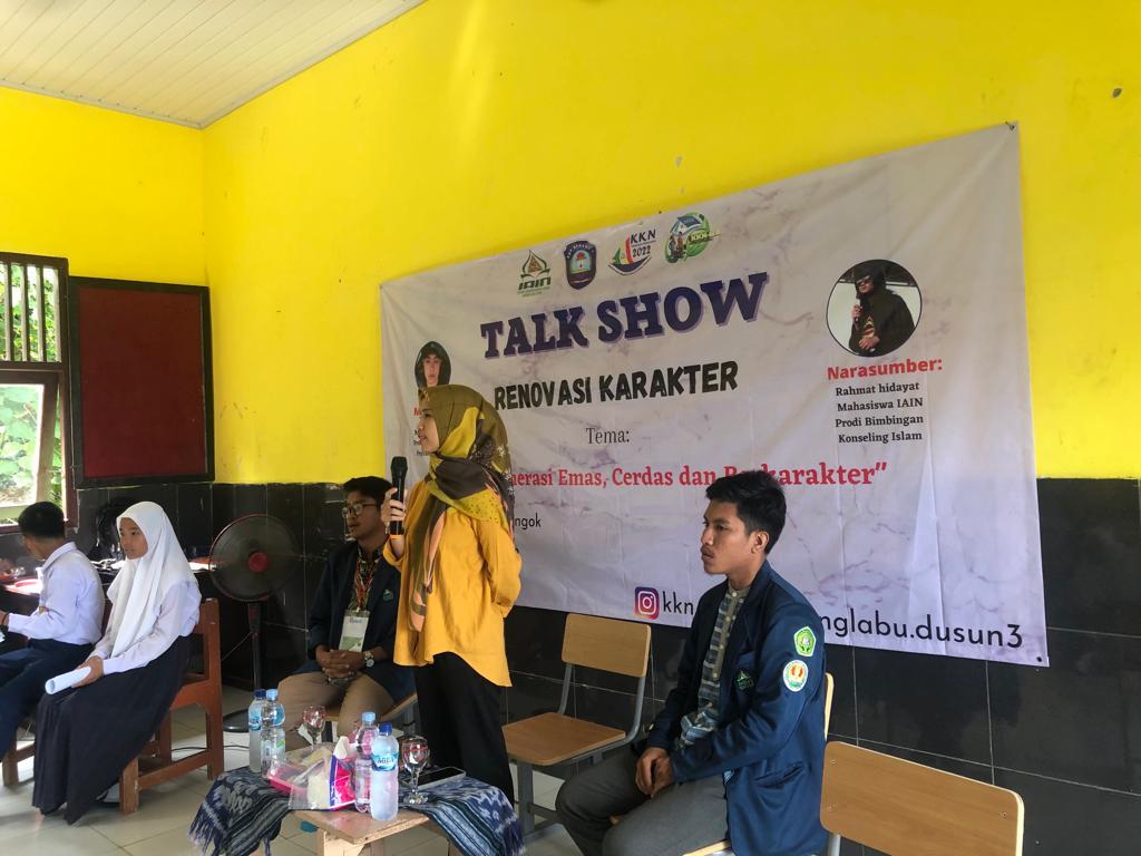 Mahasiswa KKN Kelompok 35 Gelar Talkshow  di SMPN 1 Lepar Pongok