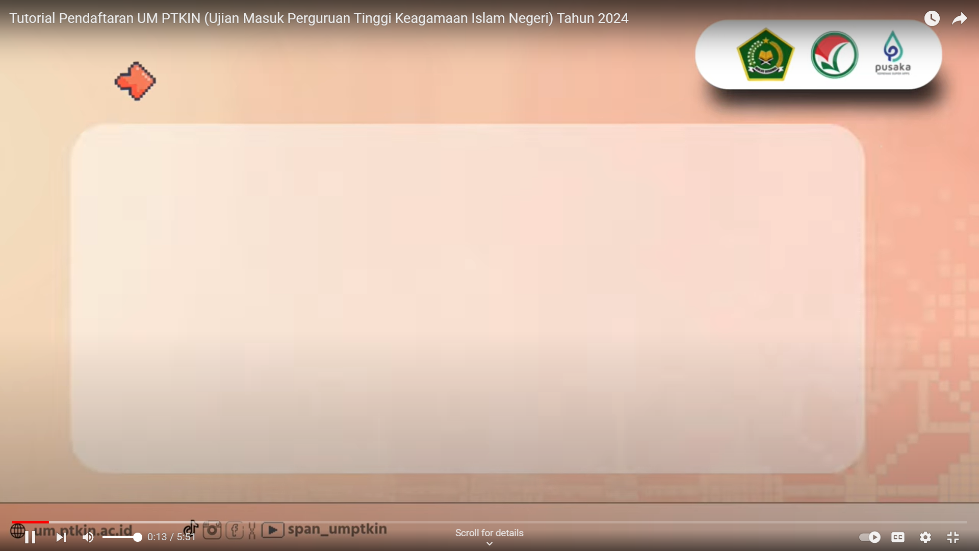Tutorial Pendaftaran UM PTKIN (Ujian Masuk Perguruan Tinggi Keagamaan Islam Negeri) Tahun 2024