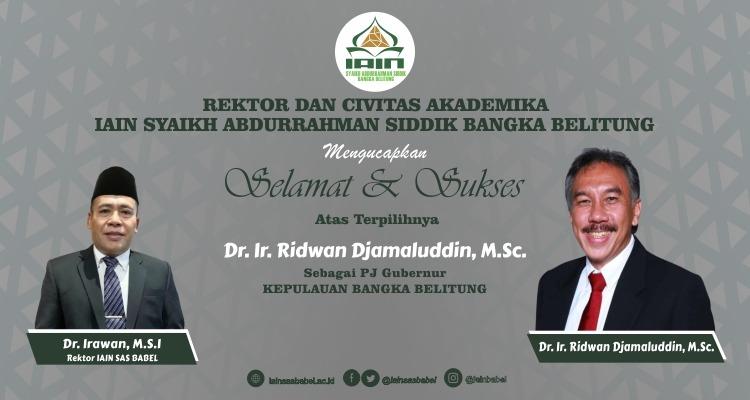 Ucapan Selamat Atas Pelantikan Pj Gubernur Bangka Belitung