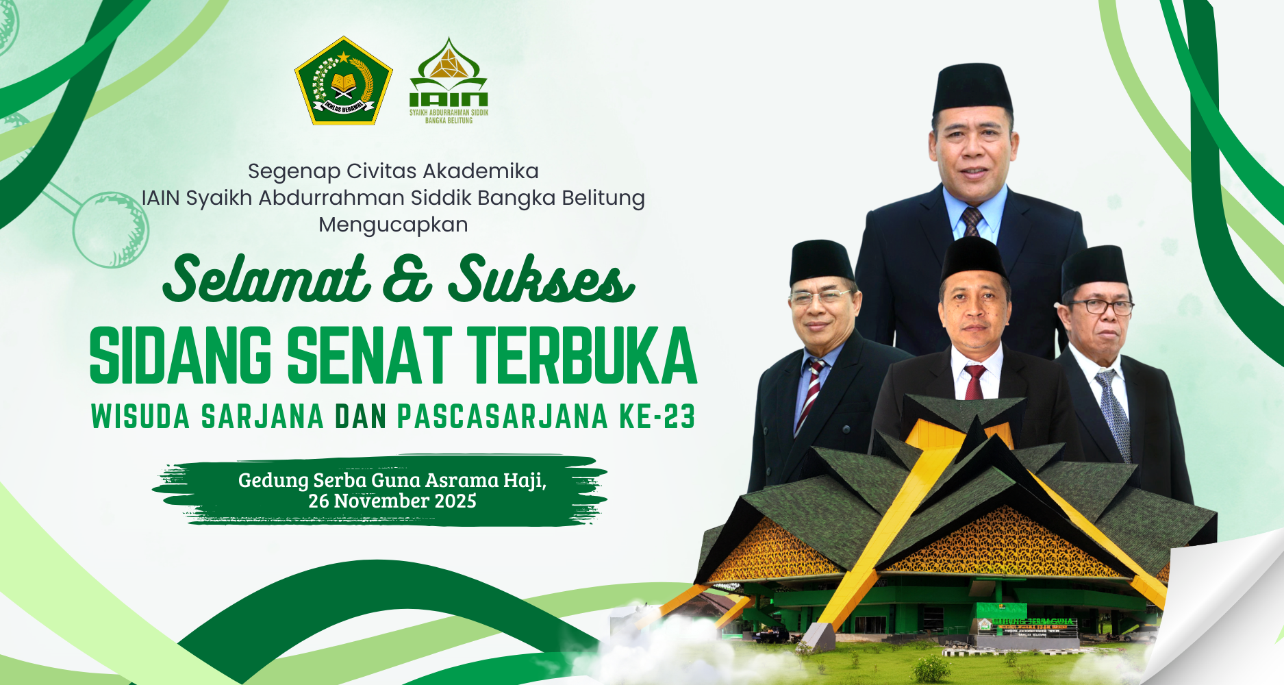 Ucapan Selamat Wisuda Sarjana dan Pascasarjana ke 23 Tahun 2025