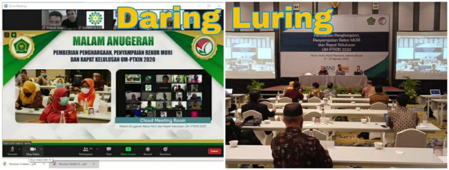 Wakil Rektor I Hadiri Penyerahan Rekor MURI dan Rapat Kelulusan UM-PTKIN 2020 - 2