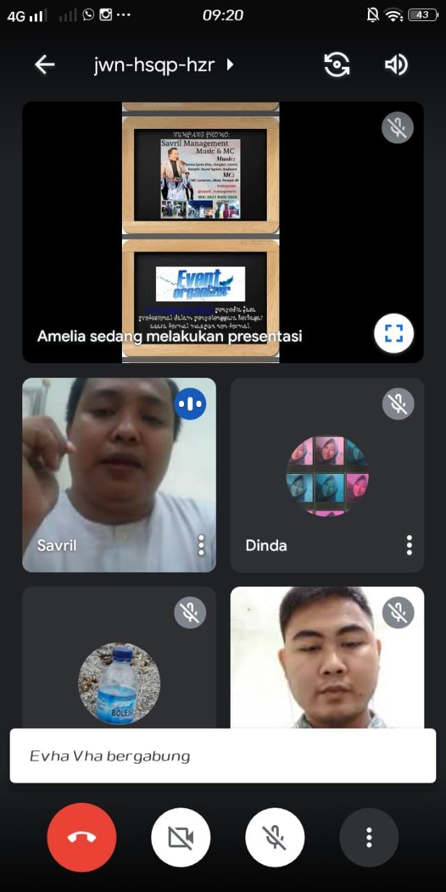 Webinar Event Organizer, Mahasiswa IAIN SAS Babel Prodi Komunikasi dan Penyiaran Islam Dapat Ilmu Baru.